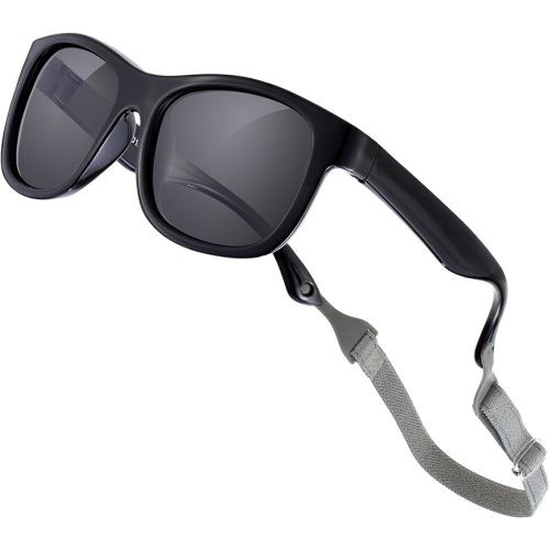 VideMundi Baby Sunglasses with Strap Polarized Flexible UV400 for Infant Toddler Boys Girls Age 0-24 Months