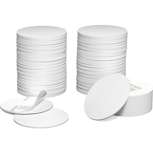 50 Pieces NFC Tags NTAG215 NFC 215 Tags Blank NFC Coins White NFC Stickers Cards with Adhesive Back, Compatible with TagMo and NFC Enabled Devices