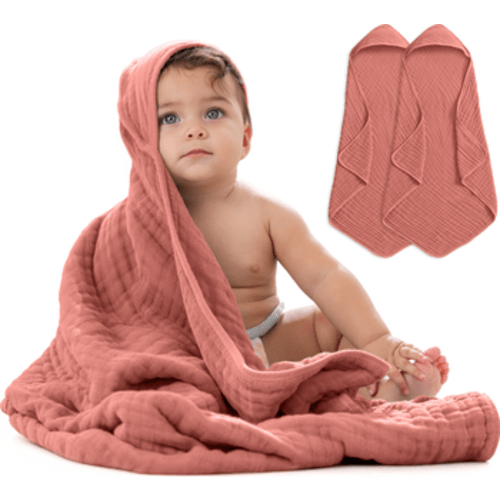 Hooded Baby Towels - 6 Layers, Pack of 2