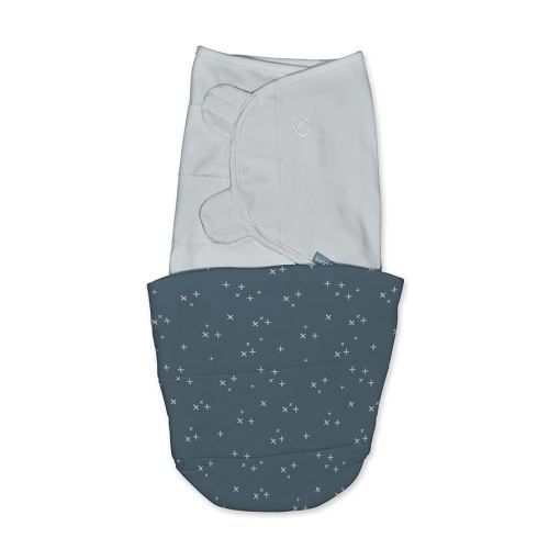 Ingenuity by SwaddleMe All Season Baby Swaddle, 2 Quick Flip Layers to Change from 1.0 to 2.5 TOG, Size 0-3 Months, 7-14 Pounds - Stardust