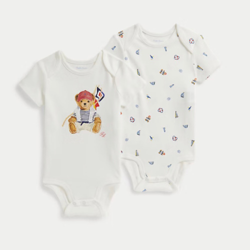 Polo Bear Cotton Bodysuit 2-Pack