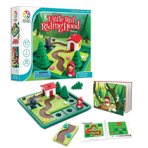 SmartGames Little Red Riding Hood Deluxe Skill-Building Board Game with Picture Book for Ages 4+