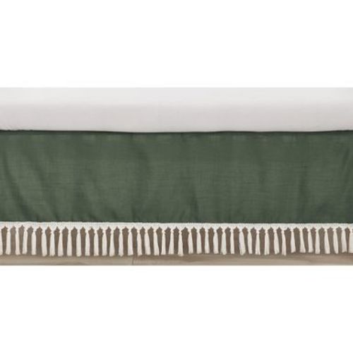 Sweet Jojo Designs Unisex Baby Crib Bed Skirt Diamond Tuft Green and Ivory