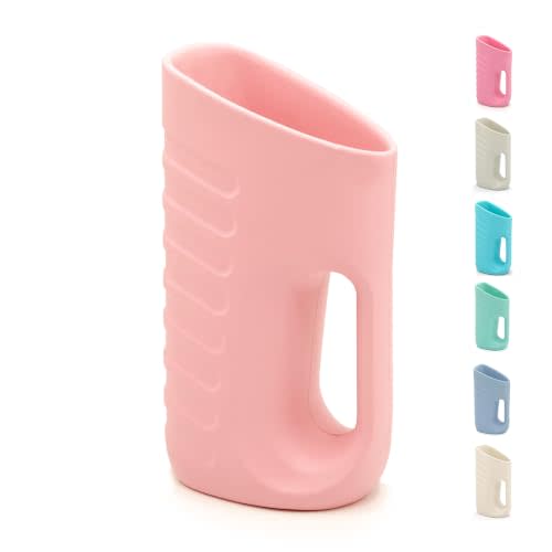Babylush Baby Bath Rinse Cup & Rinser – 1000ml Soft EVA, 0.3lb Lightweight, BPA-Free Bath Water Pourer, Baby Bath Pitcher, Shower Cup for Kids (Coral Pink)