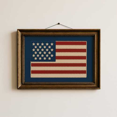 American Flag Print ∙ Vintage Boy Nursery Room Art  ∙ Printable Digital Download