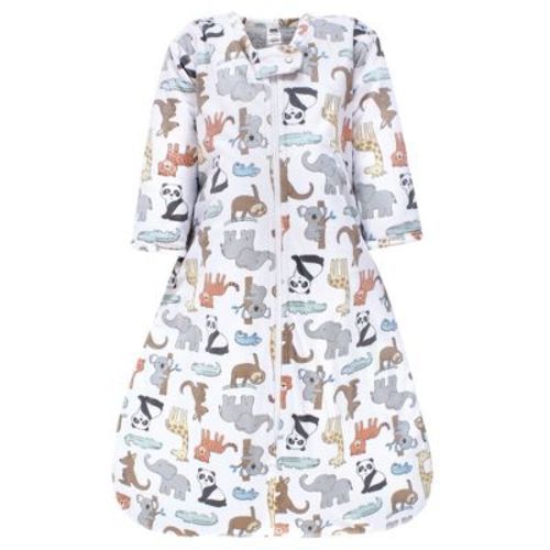 Hudson Baby Boys Long Sleeve Plush Faux Fur Sleeping Bag, Wearable Blanket, Zoo Animals