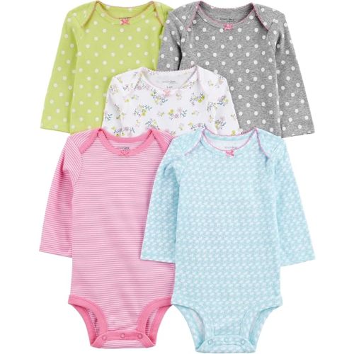 Girls 5-pack Long-sleeve Bodysuit