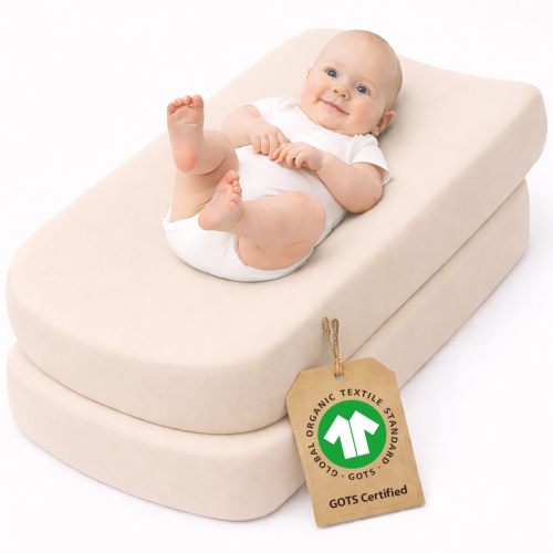 Organic Cotton Changing Pad Cover in White