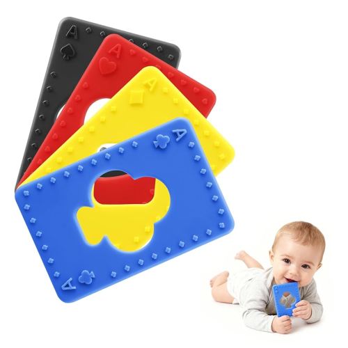 Baby Sensory Teething Toys, BPA-Free Silicone Teether Toy for Babies 0-6 6-12 Months, Baby Toys for Boys & Girls