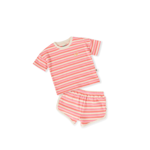 Watermelon Stripe T-Shirt & Shorts Set – Kids Playwear - Goldie + Ace