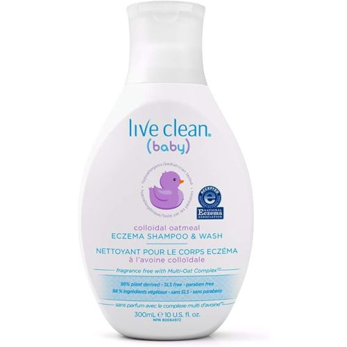 Live Clean Baby Colloidal Oatmeal Eczema Shampoo & Wash, 300 mL
