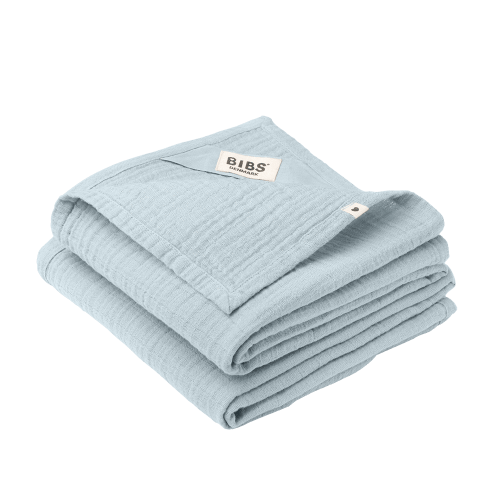 BIBS Muslin Cloth - Baby Blue: Soft Organic Baby Essential – Bibsworld store US