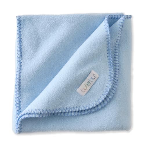 Butterblu Lennox Ultra Luxe Plush Fleece Baby Stroller Blanket, 30*40 Inch | Recycled Polyester Travel Blanket for Newborn, Breathable, Made to Match Nursery Collection, Baby Registry Gift