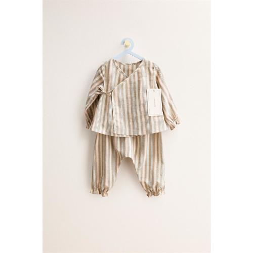 ZARA TIMELESS - STRIPED SET - taupe brown | ZARA United States