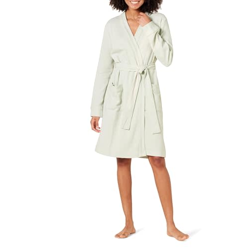 Amazon Essentials Women's Lightweight Waffle Full-Length Bath Robe (Available in Plus Size)