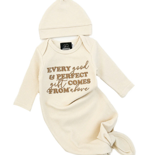 Every Good & Perfect Gift Waffle Gown & Matching Beanie – OUR HOUSE ABOVE