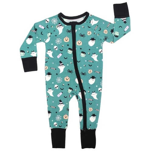 Boo Crew Glow-in-the-Dark Halloween Bamboo Convertible Baby Pajamas – Emerson and Friends