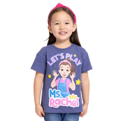 Ms. Rachel Toddler Girls' Graphic Tee with Short Sleeves, Sizes 12M-5T