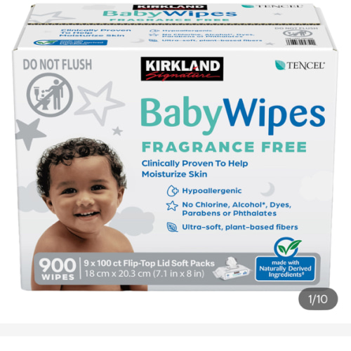 Kirkland Signature Baby Wipes Fragrance Free