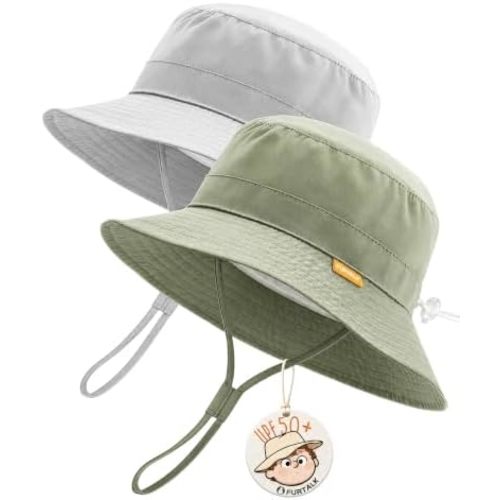 FURTALK Baby Sun Hat Toddler Boys Girls Bucket Hat for Kids 0-5 Years UPF 50+ Sun Protective Child Summer Beach Hats