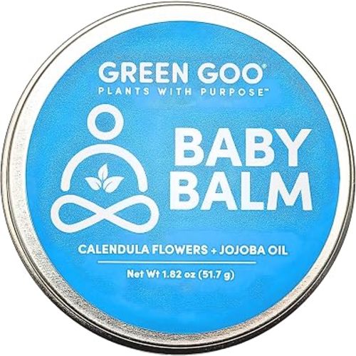 Green Goo Baby Balm, Organic Gentle Moisturizing & Soothing Baby Lotion, Helps Relieve Skin Irritations, 1.82 Oz Tin