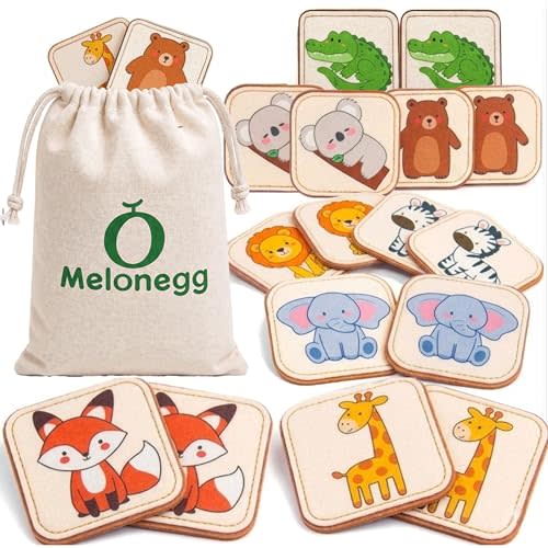 Felt Matching Game for Toddlers, Animal Montessori ToysTravel Toys or 1-3 Memory Flash Cards for 2 3 Year Old, Soft Safe Preschool Educational Gifts for Boys Girls
