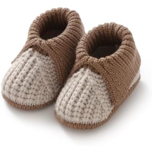 Neiwech Baby Booties Newborn Hand Knit Sock Shoes Soft Cozy First Walkers for Infant Boys Girls