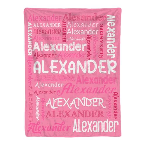 Diyrap Personalized Custom Baby Blanket with Name - Baby Gifts for Boys or Girls