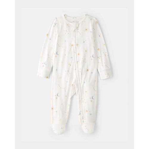 Baby Constellation 2-Way Zip PurelySoft Footie Sleep & Play Pajama - Cream
