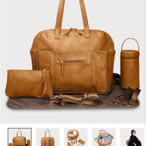 Chelsea Convertible Diaper Bag | Backpack to Tote | Vegan Leather Designer Baby Bag | Hannah and Henry.  $159 original