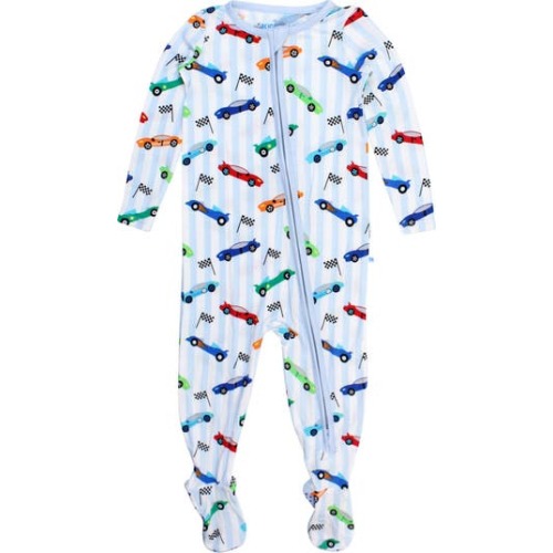 SoftSnooze Baby Boys One Piece Footie Pajamas, 0-3M