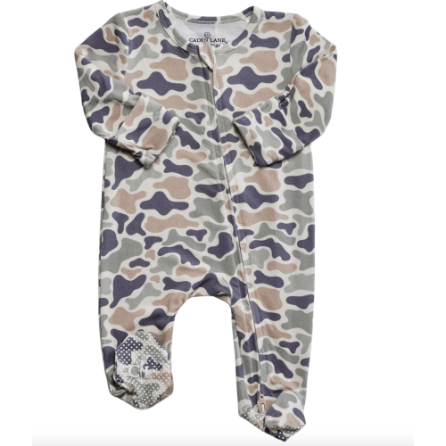 Bamboo Zipper Footie | Camo Cutie | 6-12M