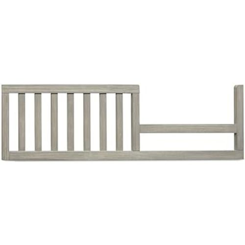 Toddler Bed Safety Guard Rail for Sorelle Convertible Cribs - Solid Wood Rail for Convertible Crib to Toddler Bed Conversion - Safety Bed Rail for Children (Model #136, Heritage Gray)