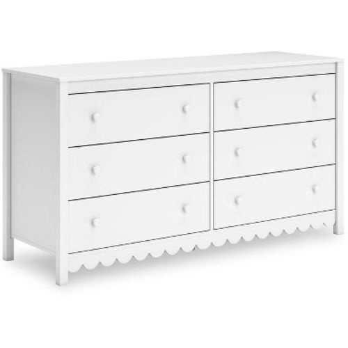 Signature Design by Ashley Hallityn 6 Drawer Dresser, White