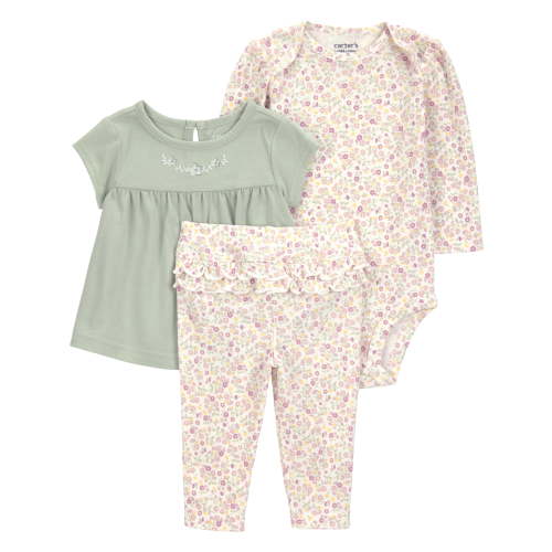 Carter's Child of Mine Baby Girl Outfit Set, 3-Piece, Sizes, 0/3-24 Months