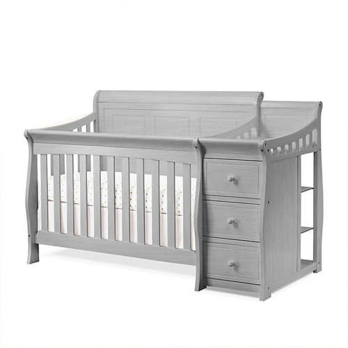 Sorelle Princeton Elite Panel Crib & Changer  - Weathered Gray