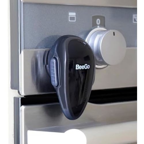 Oven Lock Child Safety – Award Winning Self-Adhesive Baby Proofing Oven Door Latch, Easy Install Heat-Resistant Safety Lock by BeeGo (Black)