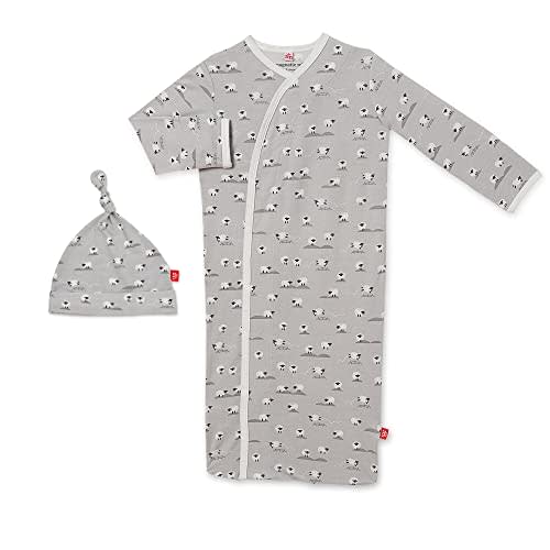 Magnetic Me Modal Newborn Sleeper Gown & Hat Set | Silky Soft Modal Fabric Sleep Sack