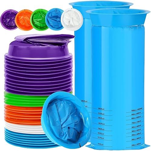 Vomit Bags,50 Pack Emesis Bags,1000ml Leak Resistant Barf Bags Disposable,Portable Sickness Bag Throw Up,Nausea Bags for Travel Motion Sickness,Car & Aircraft,Taxi,Kids,Pregnant Women