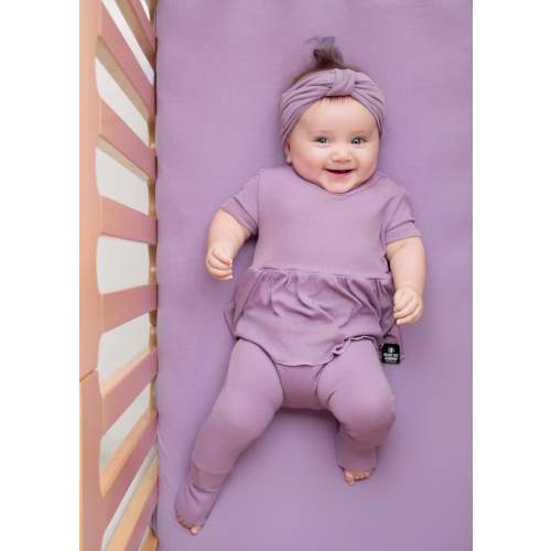 Reversible Opening Ready Set Romper® Twirl in Ribbed Lavender SSLL