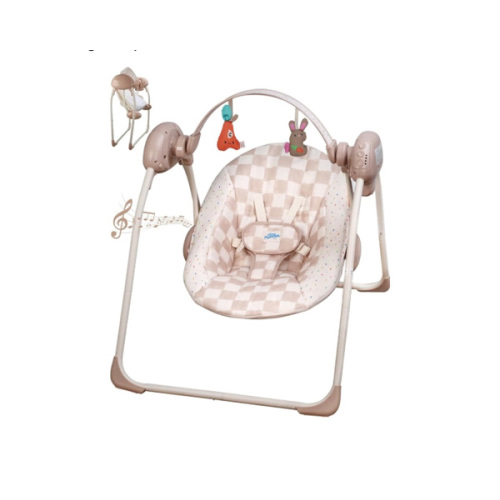 Baby Swings for Infants, Tiny Marvels Portable Swing with Adaptable Speed, Music, Removable-Toy-Bar, Foldable Infant Swing for Indoor and Outdoor Use, 0-9 Months 6-20 lbs(Sander Checker)