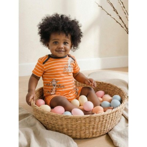 Disney Baby Boys' Winnie the Pooh Short Sleeve Rompers - 2pk - 24 Months