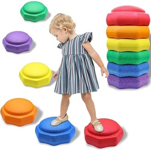 Joybond Stepping Stones for Kids – 6 pcs EPP Balance Sensory Kids Stepping Stones for Toddlers 1-3 for Indoor Outdoor Activity Promoting Toddler's Balance and Coordination Skills