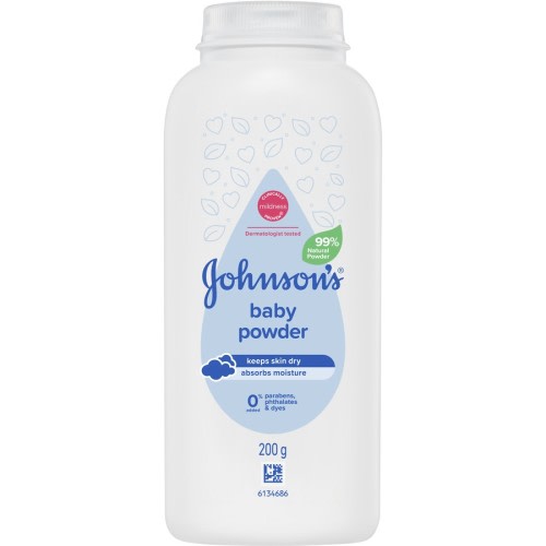 Johnson's Baby Pure Cornstarch Moisture Absorbing Baby Powder 200g