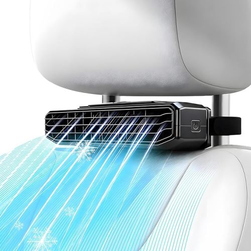 2026 New 5 Speed Car Seat Fan for Baby Rear Facing, Ultra-Quiet Portable Car Fans for Backseat For Kids, Portable Car Ac Fan with Fragrance Cooling for Almost Vehicle Jeep Van Rv Truck，1 PCS