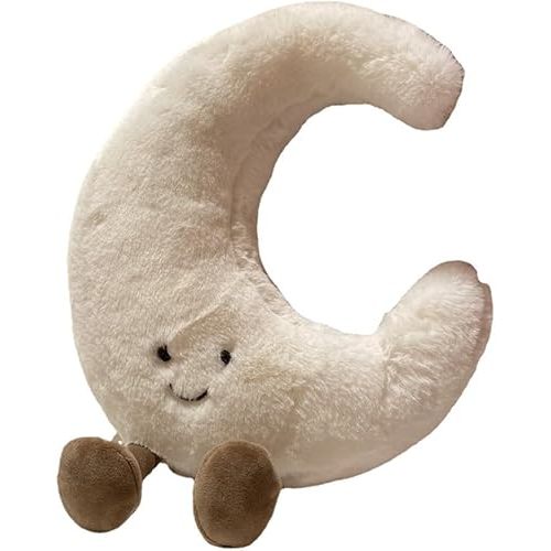 NatureMan Sun Shaped Plush Toys Amuseable Sun Moon Stuffed Animal Plushie Doll Toys Room Decoration Gift for Kids Children (Moon)