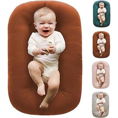 Baby Lounger, Lounger Pillow for 0-24 Months (Coffee)