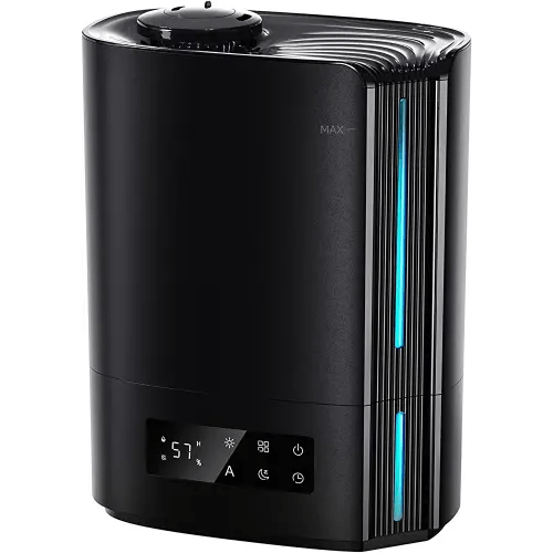 BREEZOME 6L Humidifiers for Bedroom Large Room & Essential Oil Diffuser, Ultrasonic Top Fill Cool Mist Humidifiers for Baby, Plants, Nursery Last up to 60 Hours, Smart Humidistat Control, Quiet, Black
