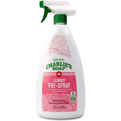Charlie’s Soap Laundry Pre-Spray Stain Remover (32 fl oz), Natural Laundry Pretreat and Stain Remover (Pack of 1)