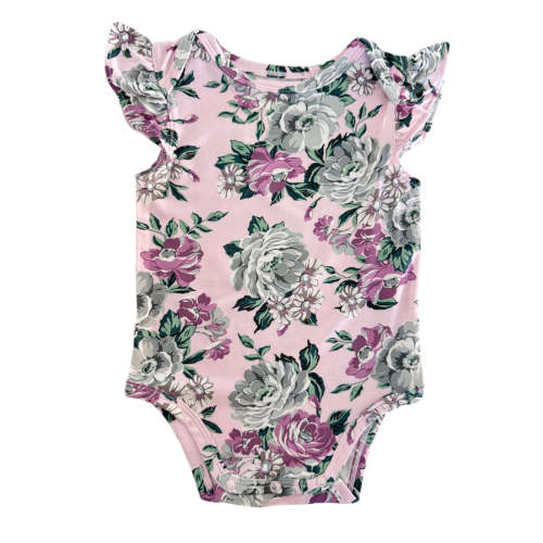 Ruffle Sleeve Bodysuit, Blissful Blossoms
